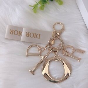 DIOR Gold Letter Key Chain/Bag Charm